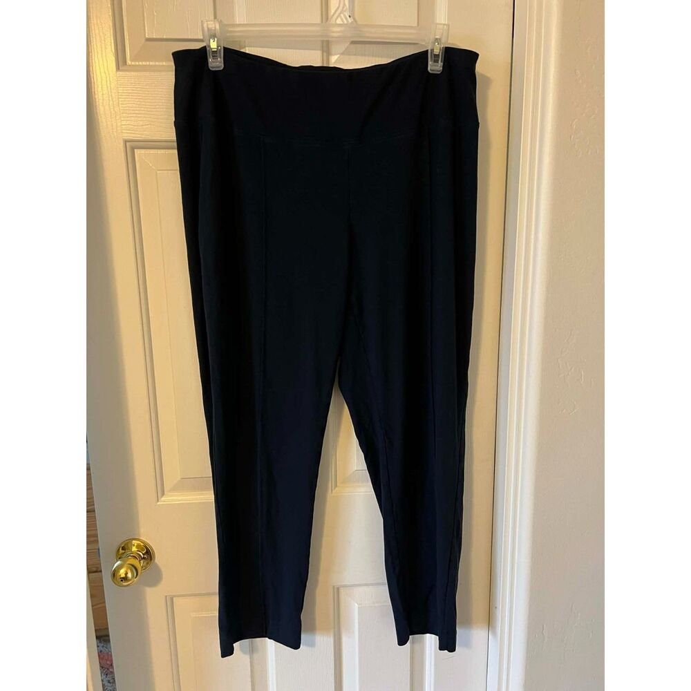 J Jill Wearever Pants Blue XL Petite Short Slim Navy Blue Stretchy Lounge